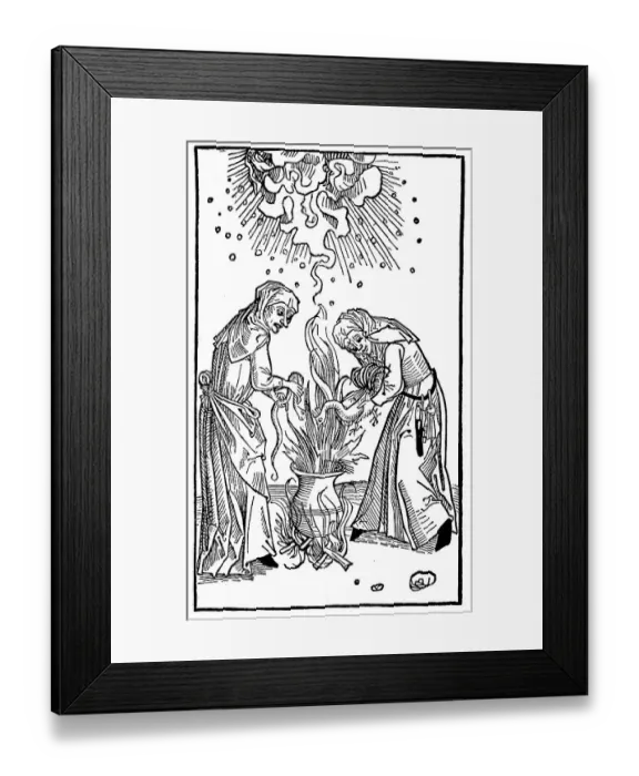 Framed Print : Women drawn as witches, witch trials Framed Print : Women drawn as witches, witch trials