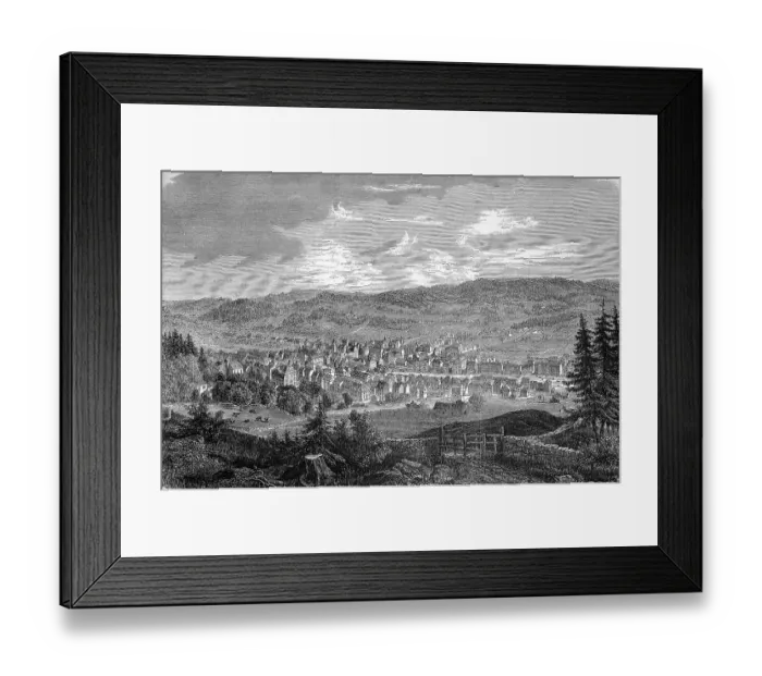 Framed Print : La Chaux-de-Fonds, town in the canton of Neuchatel