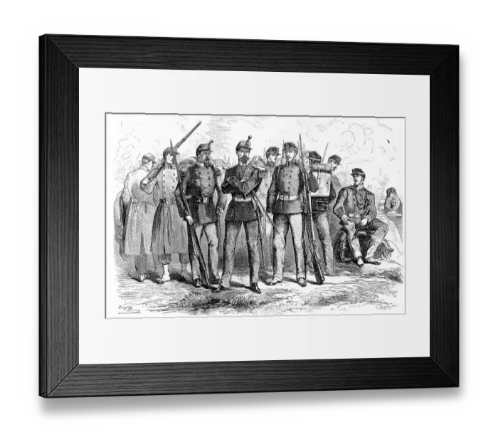 Framed Print : The New Uniforms of the Mobile National Guard and Army