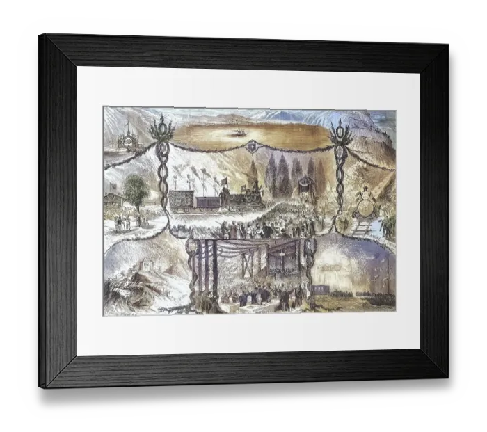 Framed Print : Inauguration of the railway line at the Simplon Pass Framed Print : Inauguration of the railway line at the Simplon Pass