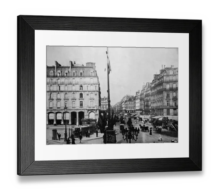 Framed Print : One of the first autotypes of the Rue Saint-Lazare in Paris Framed Print : One of the first autotypes of the Rue Saint-Lazare in Paris