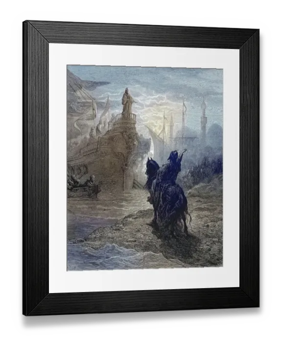 Framed Print : Murzuflos negotiating with Dandolo