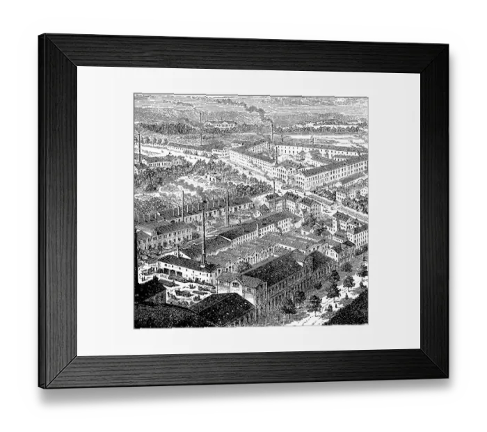 Framed Print : The Saxon Machine Factory