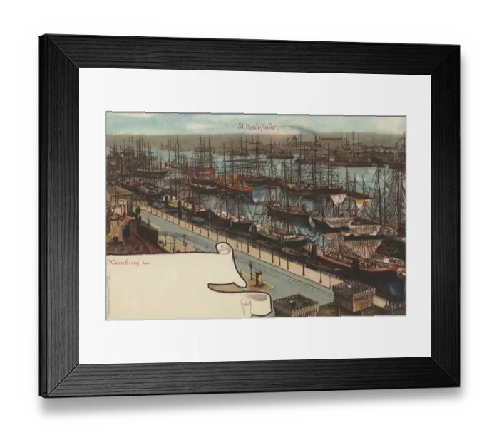Framed Print : St. Pauli, Harbour, Hamburg, Germany Framed Print : St. Pauli, Harbour, Hamburg, Germany