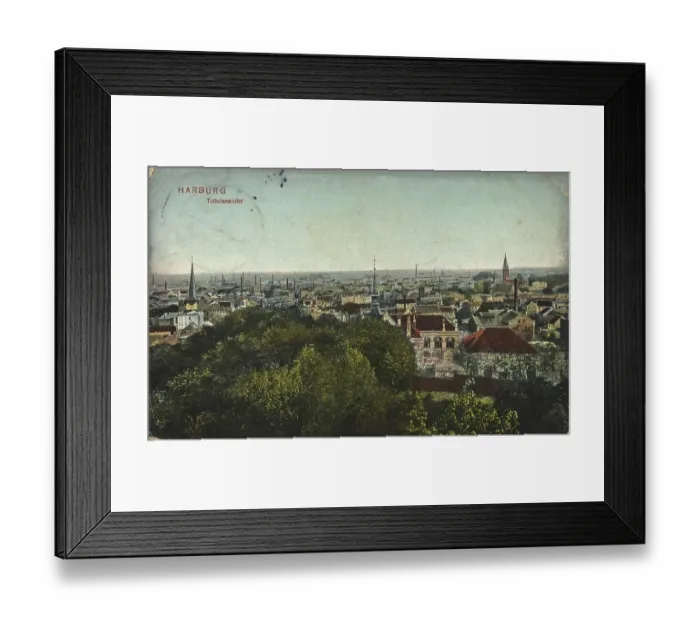 Framed Print : Harburg, Hamburg, Germany, postcard with text Framed Print : Harburg, Hamburg, Germany, postcard with text