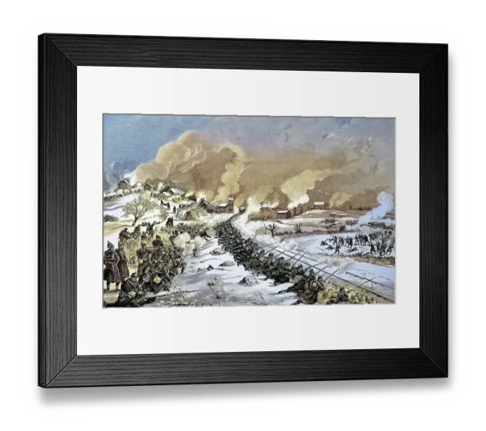 Framed Print : Battle of the railway embankment near Bethoncourt Framed Print : Battle of the railway embankment near Bethoncourt