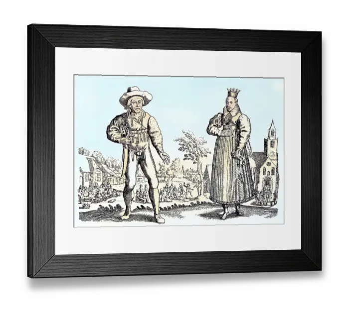 Framed Print : Peasant Wedding, Bride and Groom Framed Print : Peasant Wedding, Bride and Groom