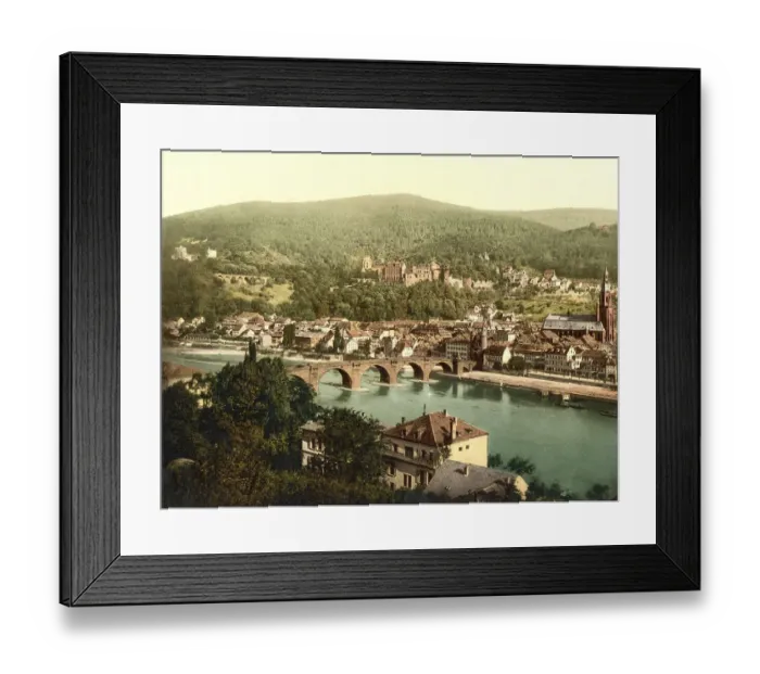 Framed Print : View of Heidelberg from Philosophenweg