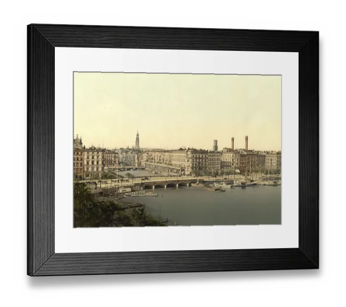 Framed Print : Alster Arcades in Hamburg, Germany