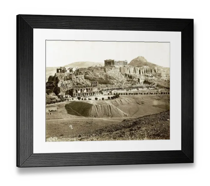 Framed Print : View of the Acropolis of Athens, c