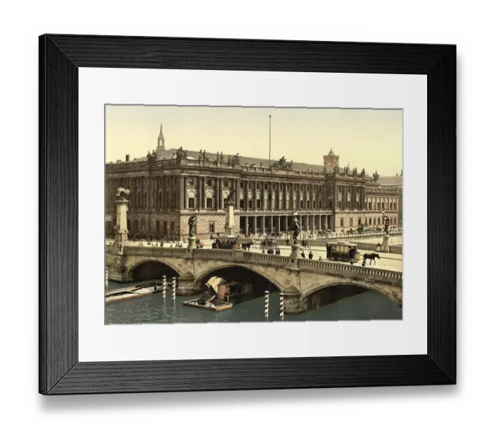 Framed Print : Friedrichbruecke and the Stock Exchange in Berlin