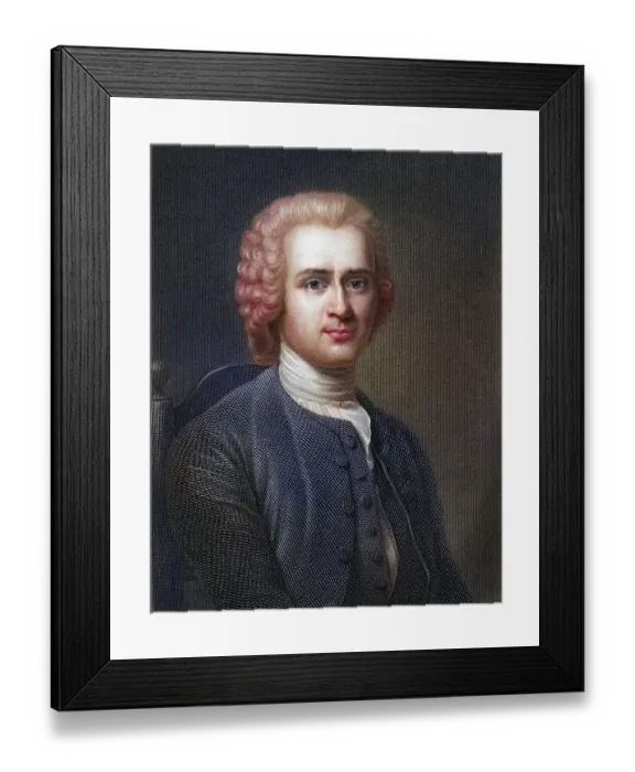 Framed Print : Jean Jacques Rousseau 1712-1778 Framed Print : Jean Jacques Rousseau 1712-1778