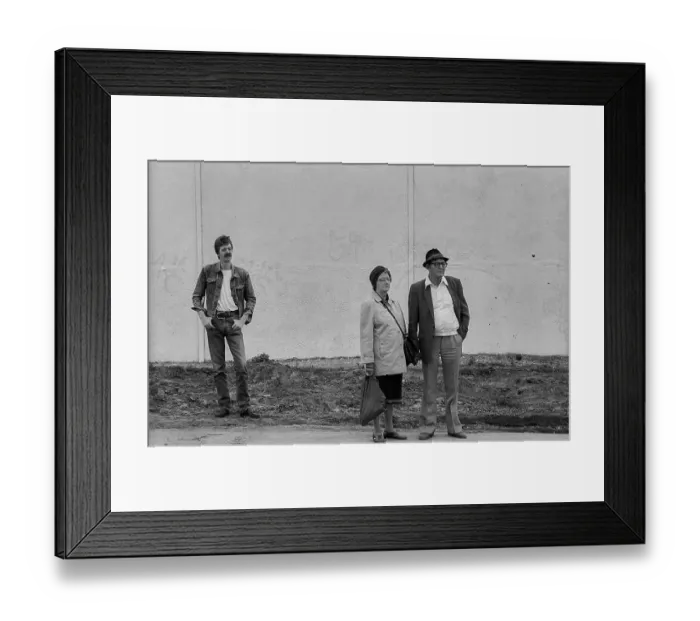 Framed Print : GDR, Berlin, 14 June 1990, Demolition of the Wall at the historic Bernauer Strasse  /  (Ackerstrasse)