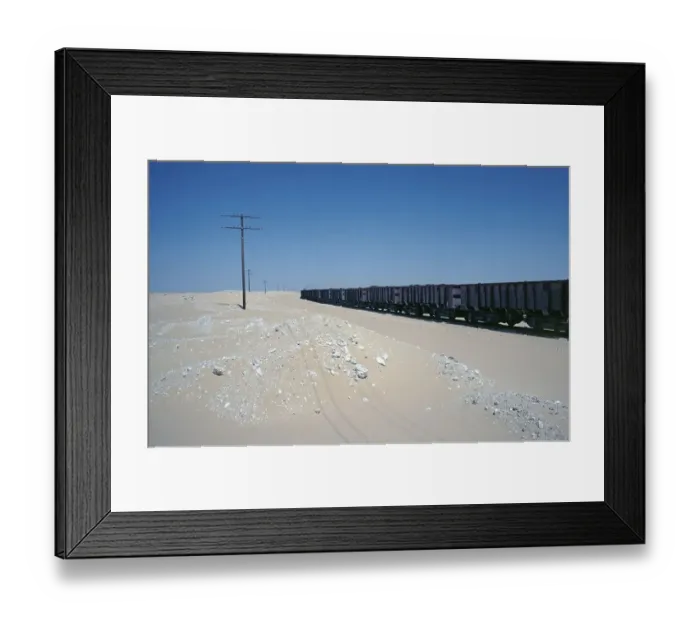 Framed Print : Goods train, Libyan Desert, Egypt, Africa Framed Print : Goods train, Libyan Desert, Egypt, Africa