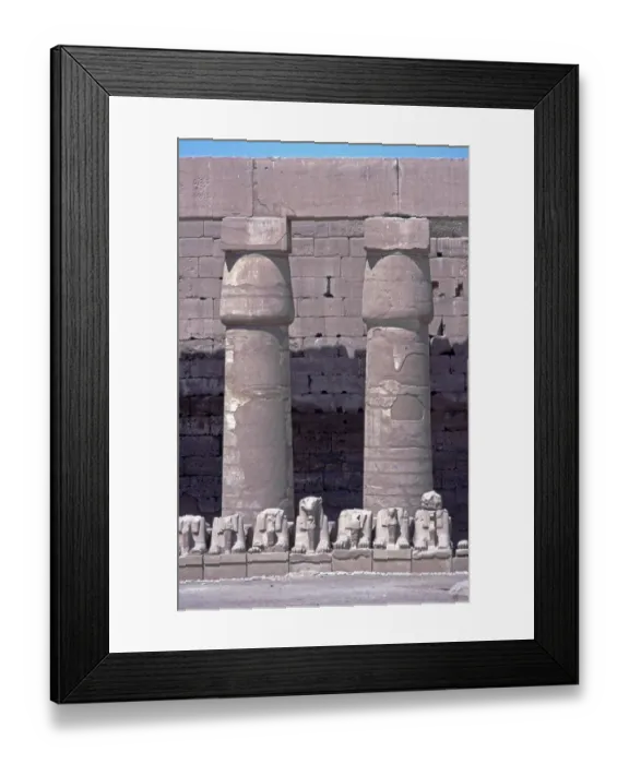 Framed Print : Ram Sphinxes, Great Court, Karnak Temple
