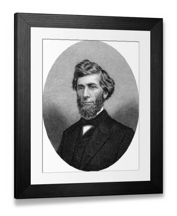 Framed Print : Engraving of Reuben Eaton Fenton (July 4)