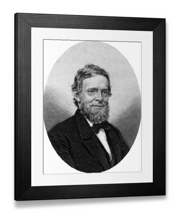 Framed Print : Engraving of Schuyler Colfax, Jr Framed Print : Engraving of Schuyler Colfax, Jr