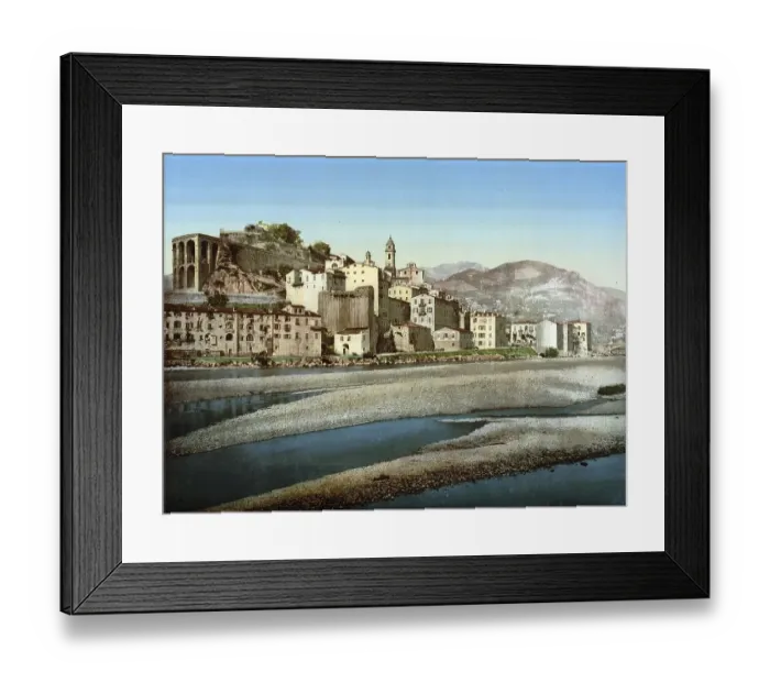 Framed Print : General view of the town, Ventimiglia