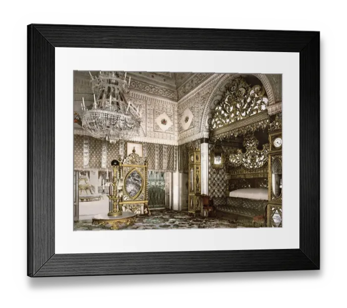 Framed Print : Bedchamber of the late Bey of Tunis