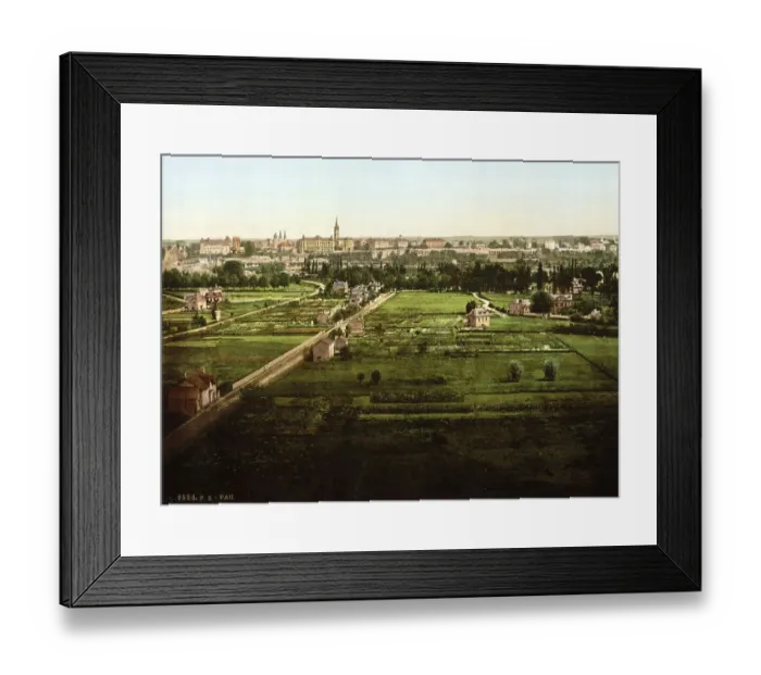 Framed Print : Town of Pau in Jurancon, Pyrenees