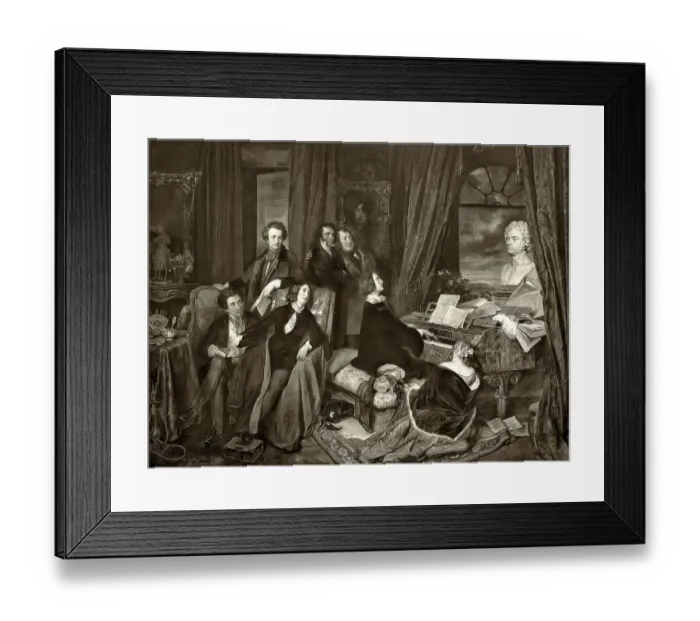 Framed Print : Franz Liszt at the Piano, by Josef Danhauser