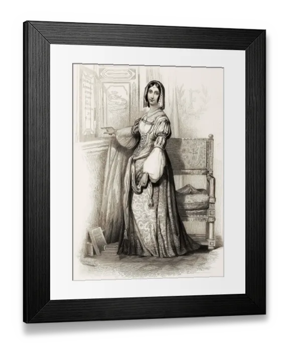 Framed Print : Marguerite de Navarre, 1492 - 1549 Framed Print : Marguerite de Navarre, 1492 - 1549