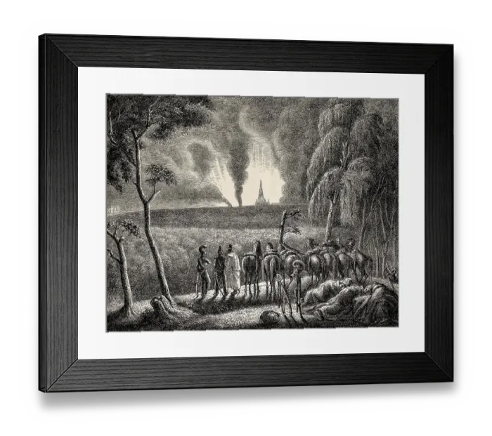 Framed Print : The Battle of Smolensk, the first major battle of the French invasion of Russia