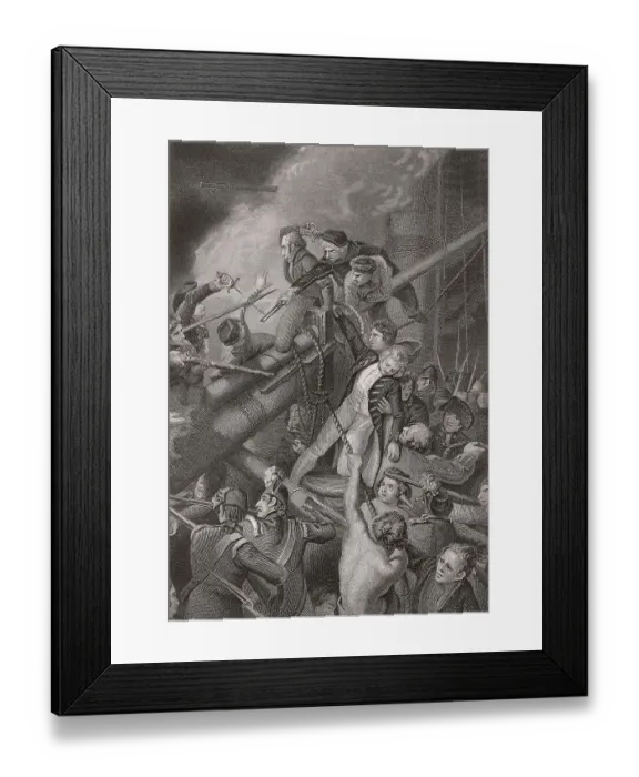 Framed Print : Death of Captain Robert Faulknor the Younger on January 5
