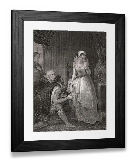 Framed Print : Lady Jane Grey declining the Crown