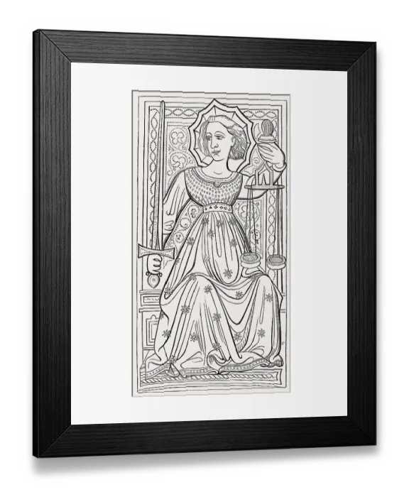 Framed Print : Tarots cards made by Jacquemin Gringonneur for King Charles VI of France