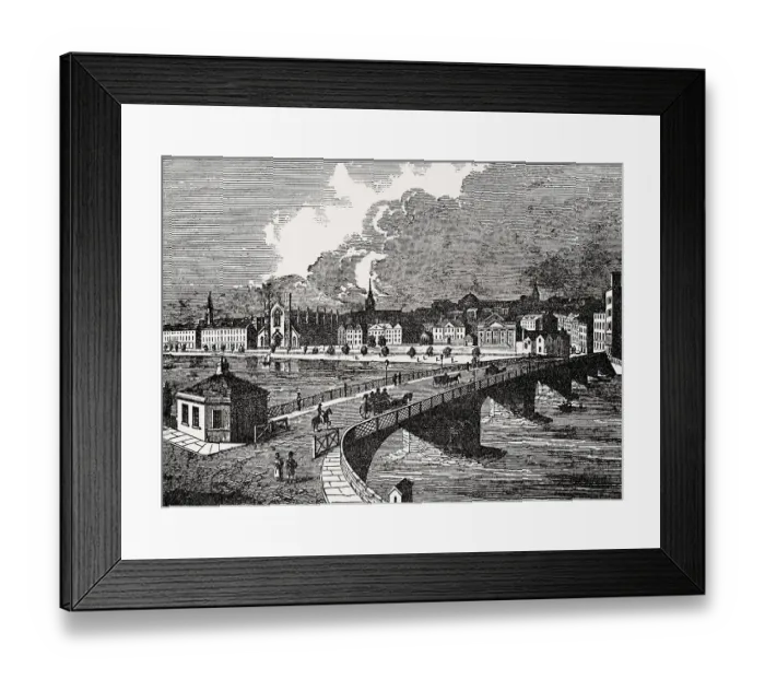 Framed Print : Glasgow Bridge, Glasgow, Scotland, 19th century