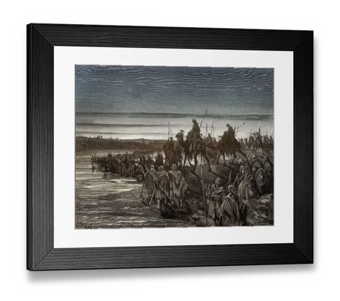 Framed Print : The Israelites Cross the Jordan River Old Testament Framed Print : The Israelites Cross the Jordan River Old Testament
