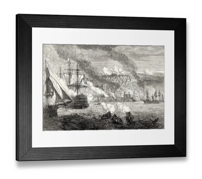 Framed Print : The Bombardment of Algiers on 27 August 1816 Framed Print : The Bombardment of Algiers on 27 August 1816