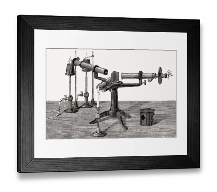Framed Print : Spektroskopie, 19. Jahrhundert Framed Print : Spektroskopie, 19. Jahrhundert