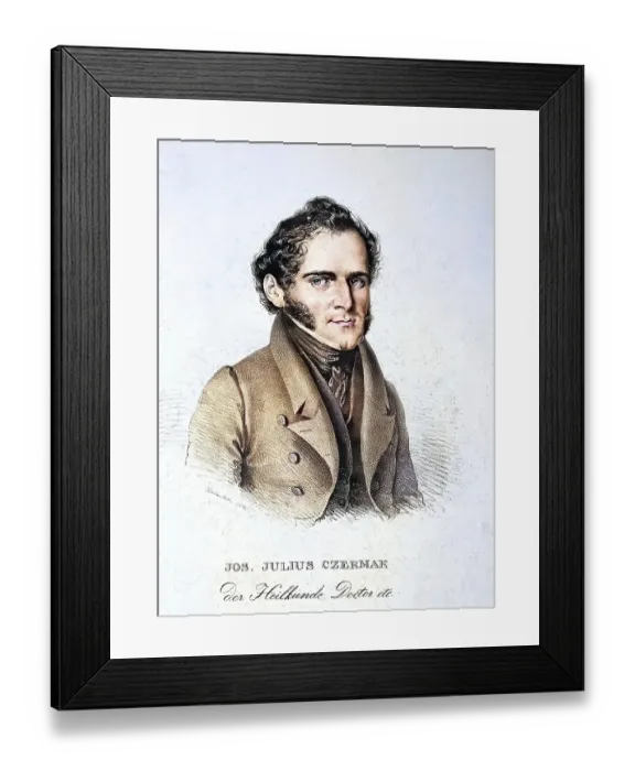 Framed Print : Joseph Julius Czermak (* 2 June 1799 in Prague)