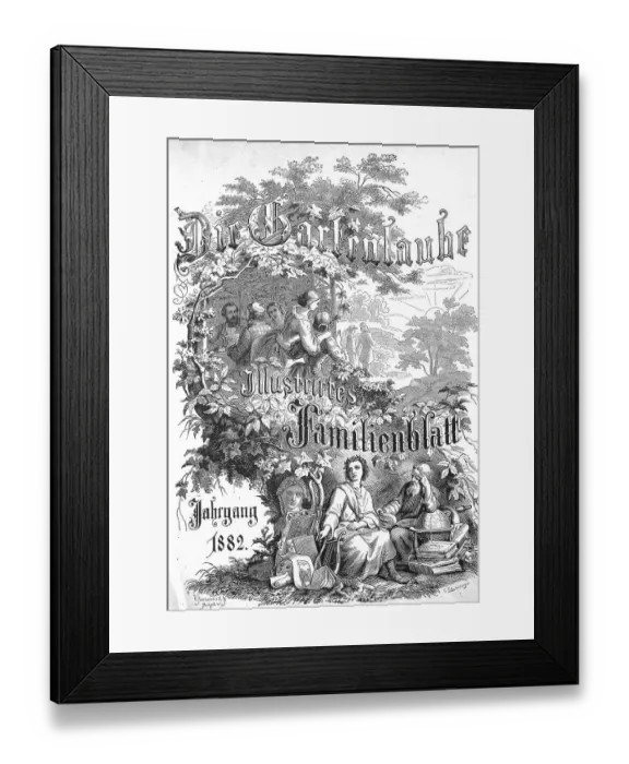 Framed Print : Title page of the Gartenlaube 1882