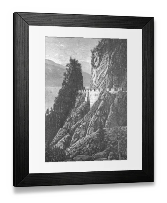 Framed Print : Street on Lake Lucerne, Lake Lucerne