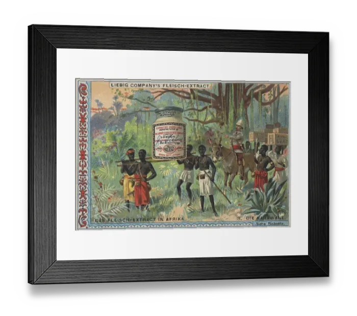 Framed Print : Series Export of Liebig meat extract to Africa Framed Print : Series Export of Liebig meat extract to Africa