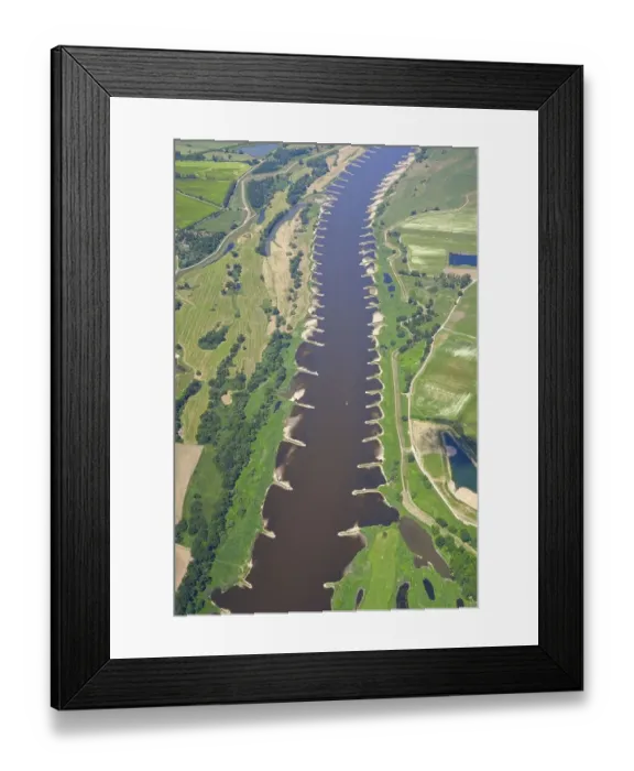Framed Print : Aerial view of the Elbe south of Havelberg Framed Print : Aerial view of the Elbe south of Havelberg