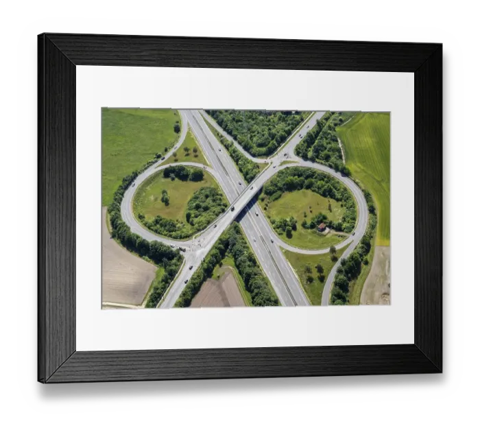 Framed Print : Aerial photos of the BAB Lueneburg exit Framed Print : Aerial photos of the BAB Lueneburg exit