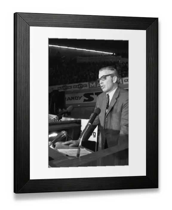 Framed Print : Rally of the Chemical, Paper and Ceramics Workers Union in the collective bargaining dispute on 16