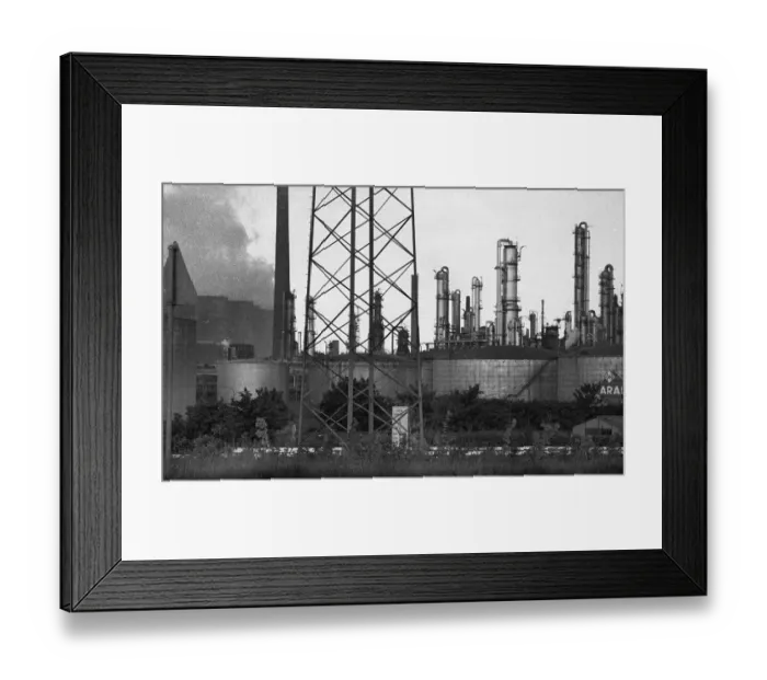 Framed Print : Air pollution, here on 29.6.1971 in Gelsenkirchen Framed Print : Air pollution, here on 29.6.1971 in Gelsenkirchen