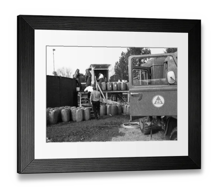 Framed Print : The work of the steelworkers, like here on 31 August 1971 at the Mannesmann-Huettenwerke in Duisburg