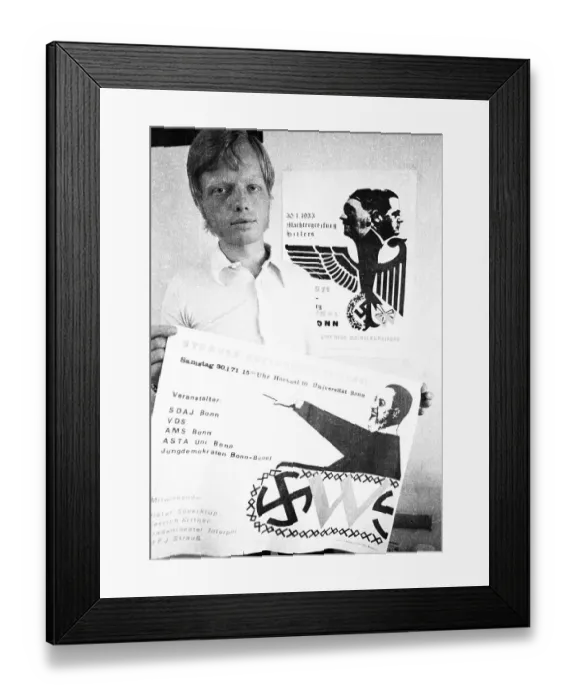 Framed Print : With this poster for an event in Bonn, F