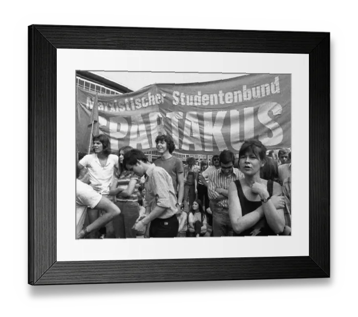 Framed Print : Student associations had called for this and students at Bonn University followed the call for a demonstration on 3