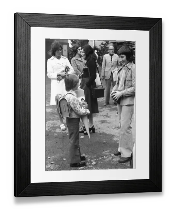Framed Print : The first day of school on 14.9.1974 in Dortmund