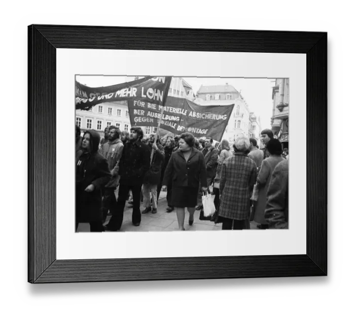 Framed Print : Students, mostly from universities in North Rhine-Westphalia