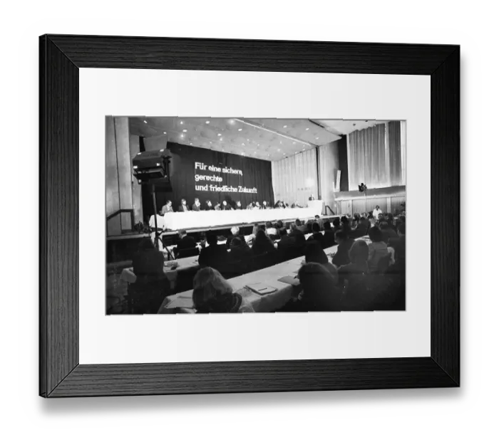 Framed Print : Peace and disarmament are the topics of a conference of the peace movement on 08
