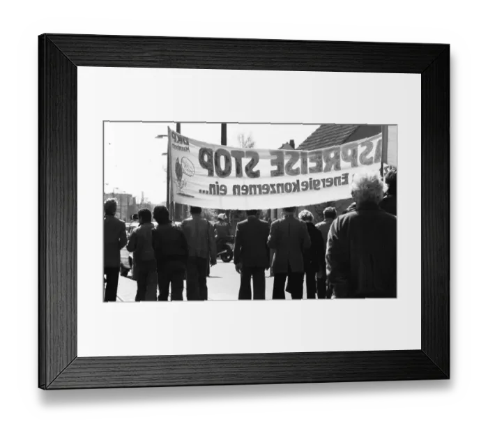 Framed Print : In the municipal election campaign