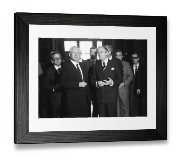 Framed Print : The Krupp concern used the visit of the important GDR politician